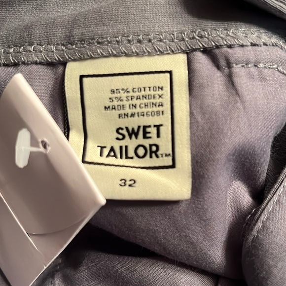 Swet Tailor Men’s The Everyday Chino Short in French Grey Size 32 NWT - Picture 6 of 9